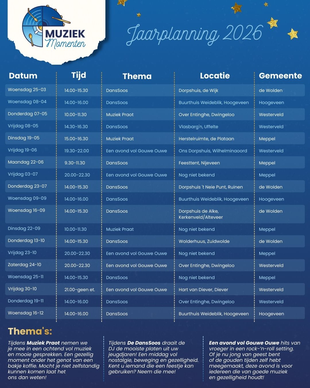 Jaarplanning MuziekMomenten
