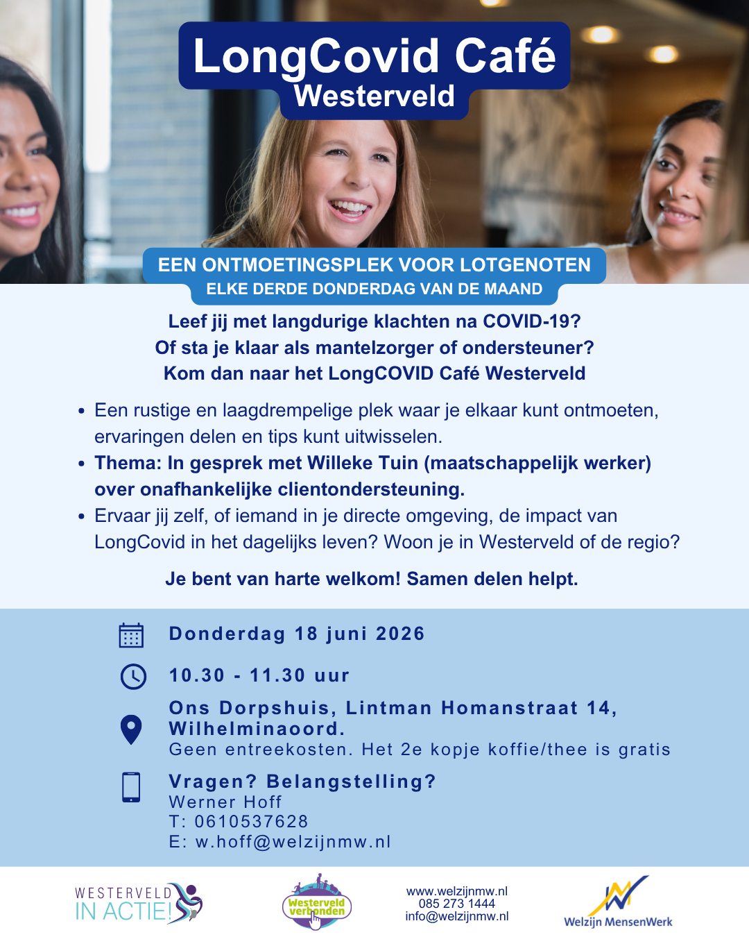18 mei Wilhelminaoord Longcovid Cafe Westerveld Havelte WMW
